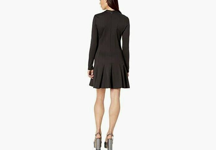 Nicole Miller Ponte-Knit Fit &amp; Flare Dress MSRP $295 Talla S # 10B 1522 NUEVO