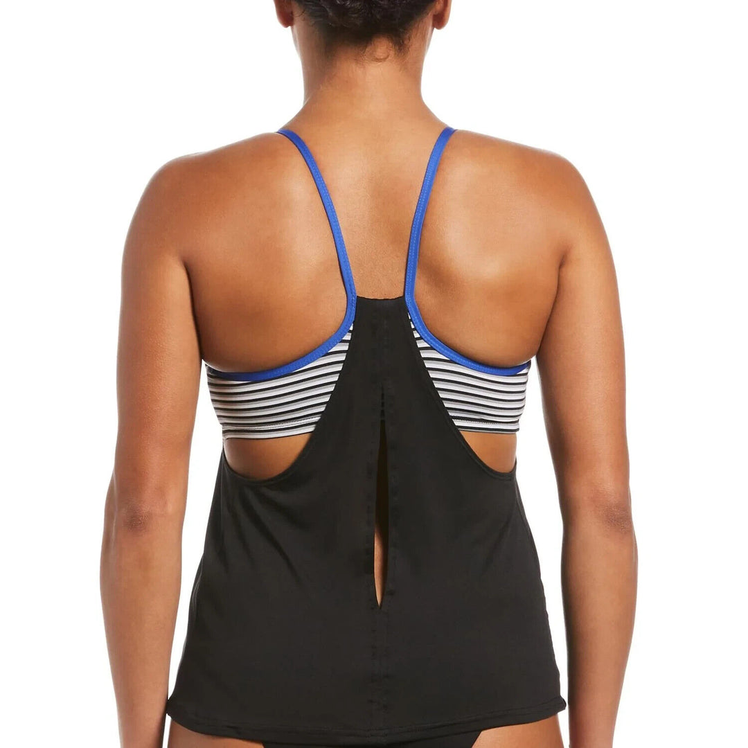 Nike Micro-Stripe Layered Tankini Top MSRP $ 64 Talla XS # 30B 198 NUEVO