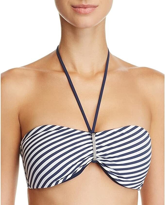 Heidi Klum Swim Sun Dappled Decadence Bandeau Bikini Top $70 Size 6 #U10 374 NEW