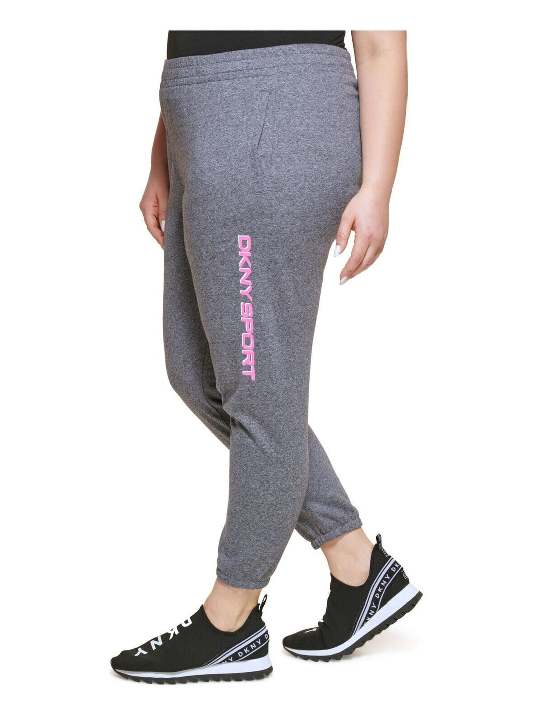 DKNY Sport Plus Size Logo High-Rise Joggers