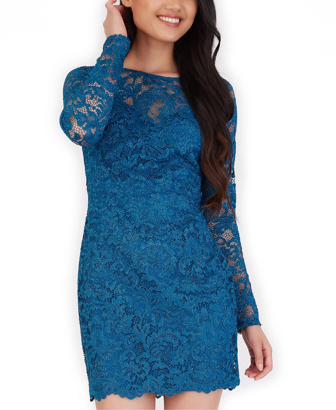 BCX Juniors' Glitter-Lace Bodycon Dress MSRP $69 Size XXS # 8B 1448 NEW