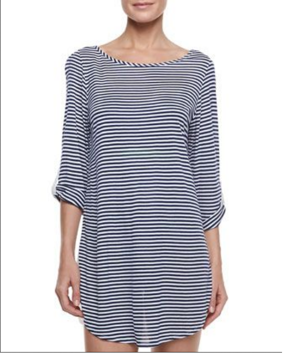 Splendid Malibu Stripe Cover Up Tunic Size M # 2U 270 NEW