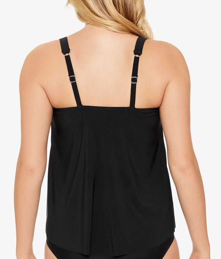 Swim Solutions Pleated-Front Underwire Tankini Top