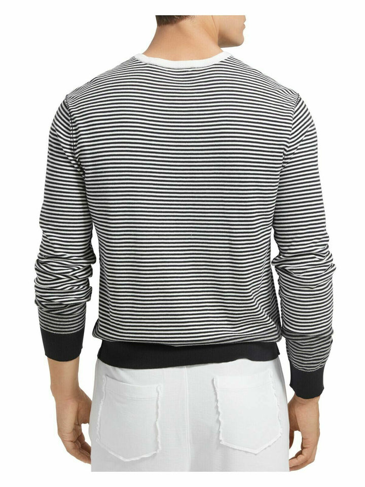 ATM Men's Striped Crew Neck Cotton Sweater