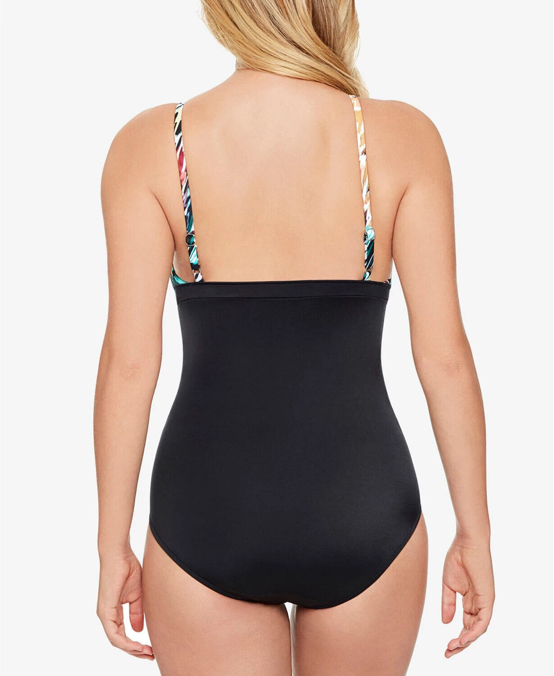 Swim Solutions Traje de baño de una pieza con cuello alto Talla 16 # U11B 274 NUEVO