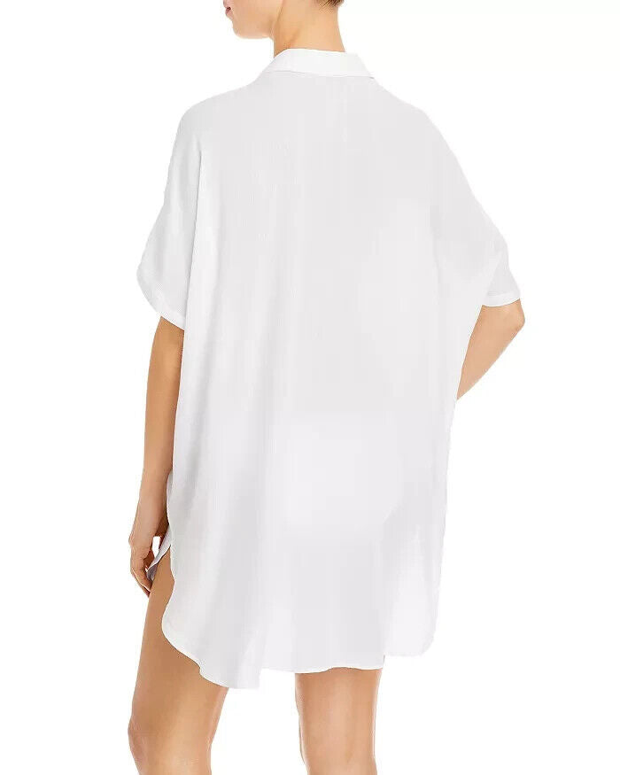 AQUA Swim Button-Down Swim Cover Up