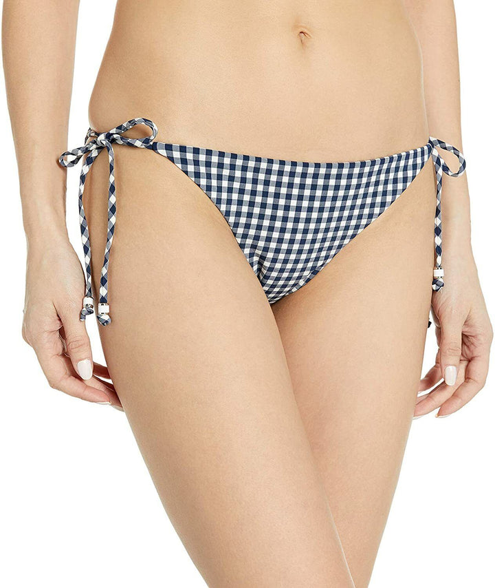 Shoshanna Gingham String Bikini Bottom MSRP $110 Size M # U3 462 NEW