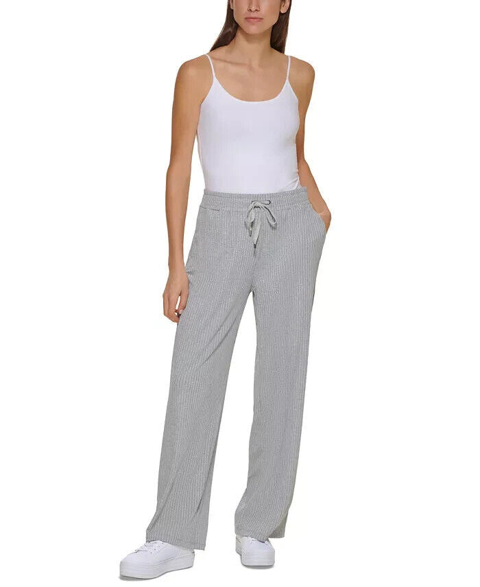 Calvin Klein Rib Knit Wide Leg Pants