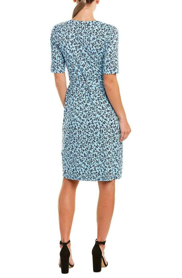 Adrianna Papell Faux-Wrap Printed Jersey Dress