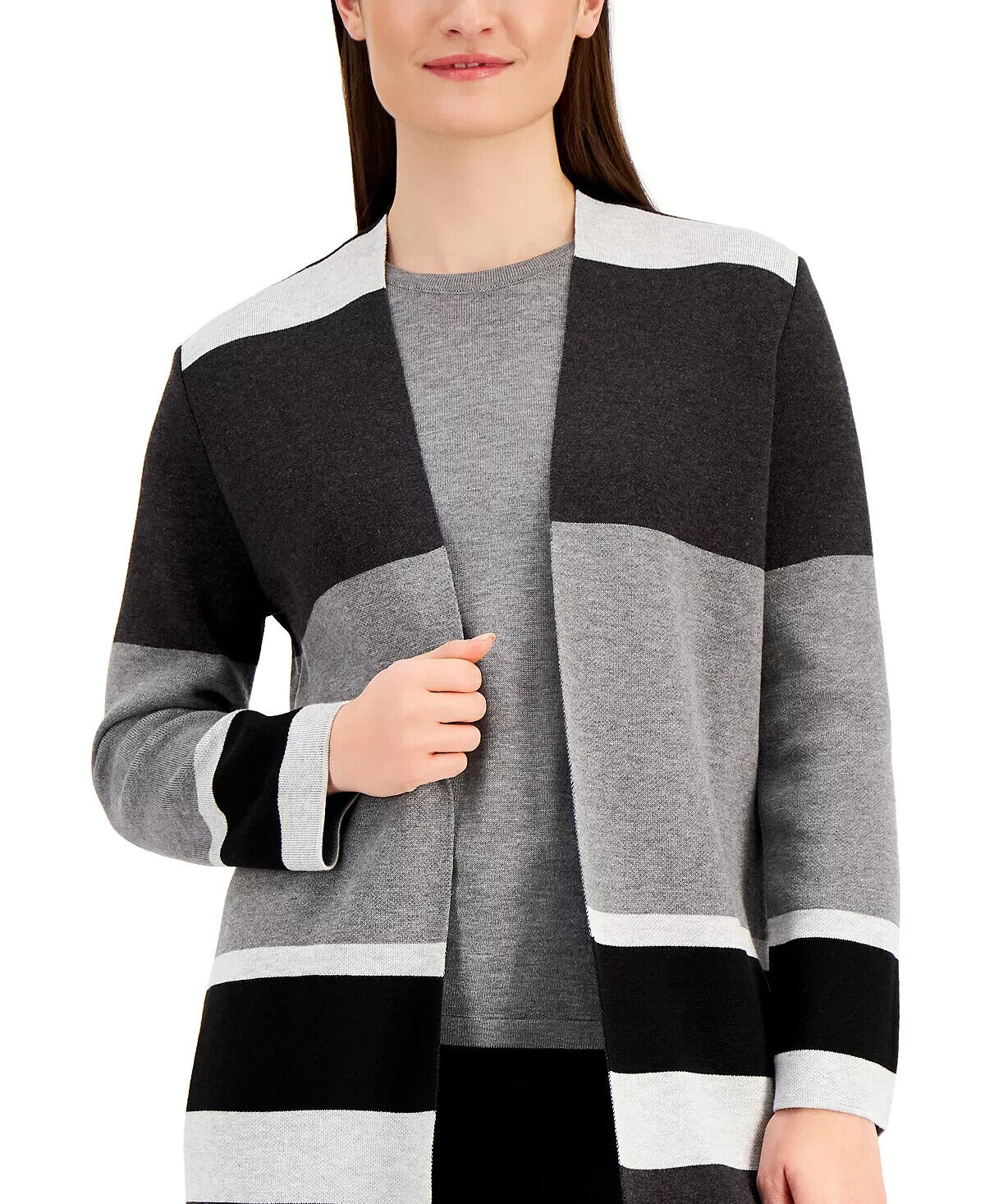 Kasper Linear Sweater Topper MSRP $ 99 Tamaño XS # 14B 1122 NUEVO