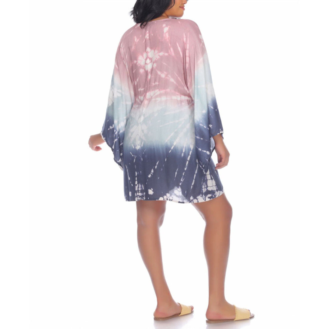 Raviya Plus Size Tie-Dye Caftan Swim Cover Up