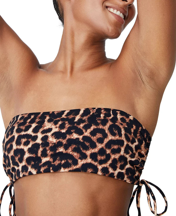 COTTON ON Cheetah-Print Bandeau Bikini Top Size XL # U7 448 NEW 