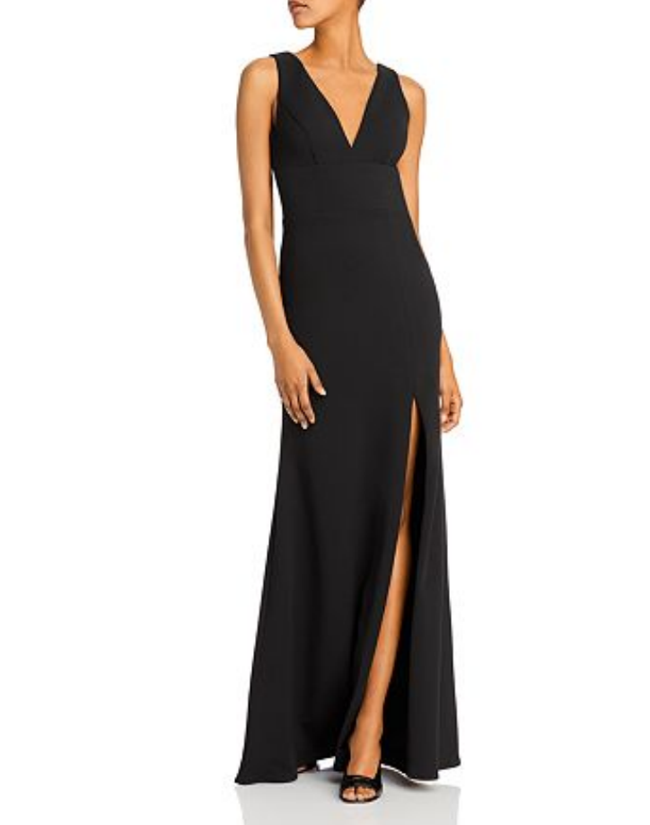 AQUA Side-Slit Column Gown MSRP $238 Size 0 # 8A 1832 NEW