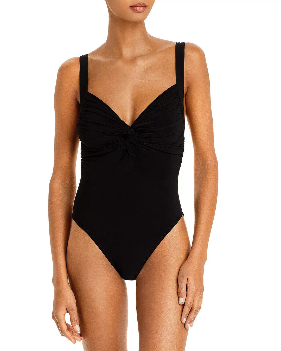 Norma Kamali Twisted One Piece Swimsuit MSRP $165 Size M # UB5 327 NEW