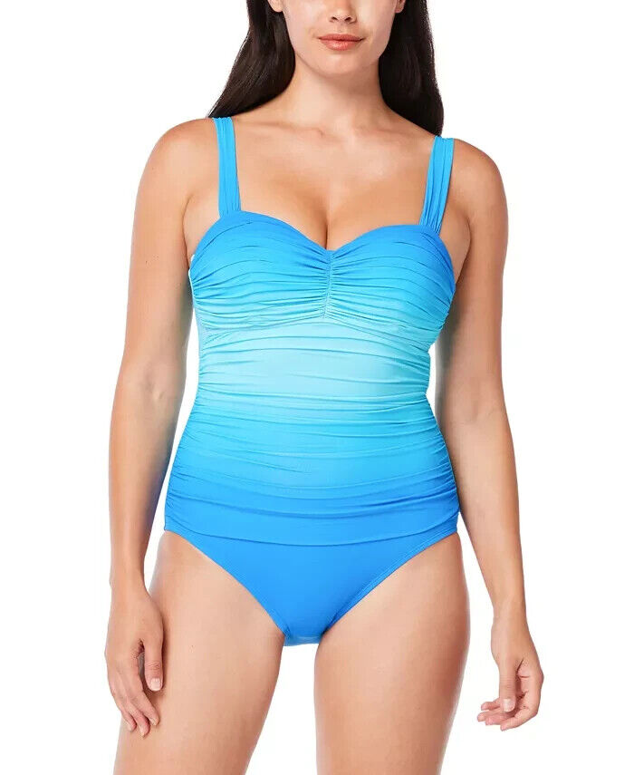 Bleu by Rod Beattie Shirred Underwire 1-Pc Swimsuit $134 Size 6 # UB10 475 NEW