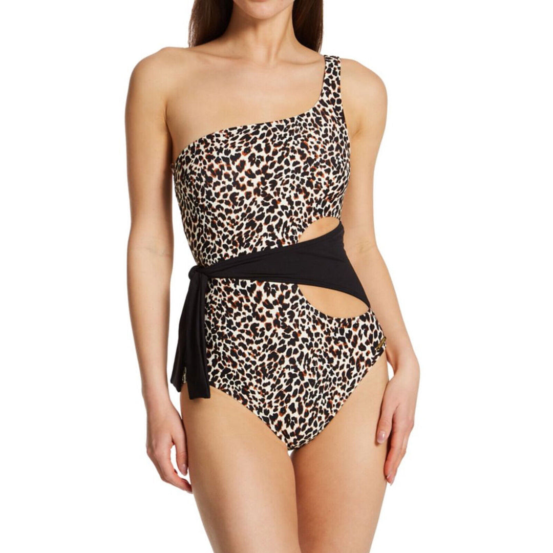 Vince Camuto One-Shoulder Wrap Tie One-Piece Swimsuit $126 Size 8 # UB10 466 NEW