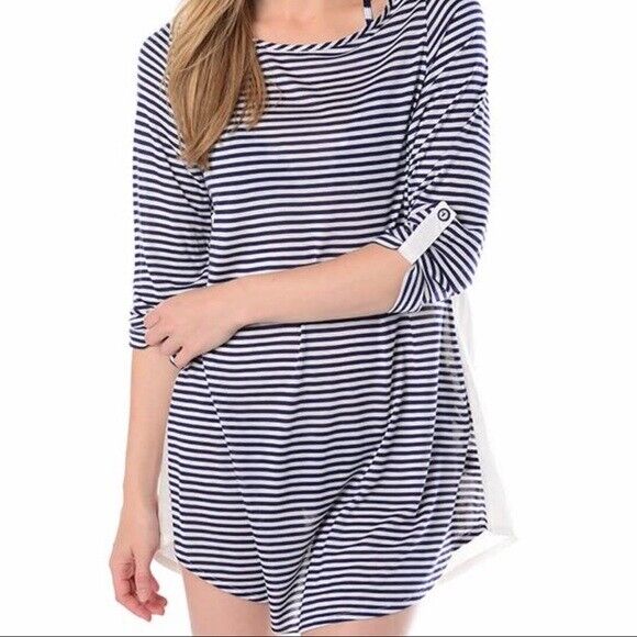 Splendid Malibu Stripe Cover Up Tunic