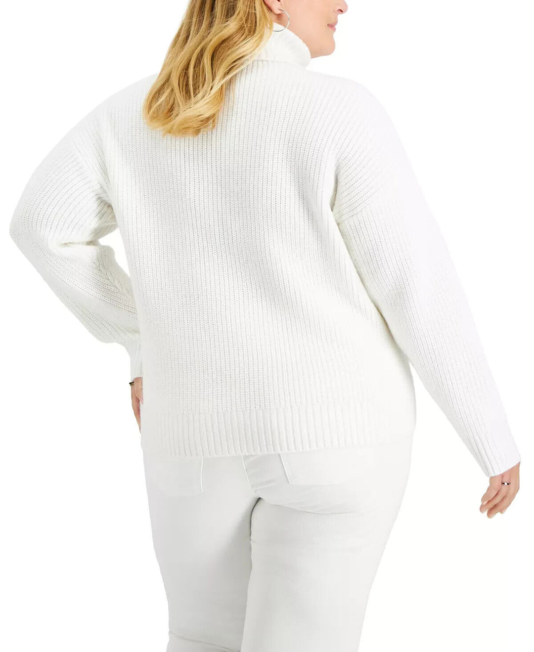 Alfani Cozy Cable-Knit Turtleneck Sweater Talla L # 5A 2024 NUEVO