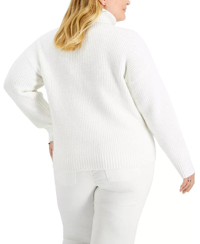 Alfani Cozy Cable-Knit Turtleneck Sweater Talla L # 5A 2024 NUEVO