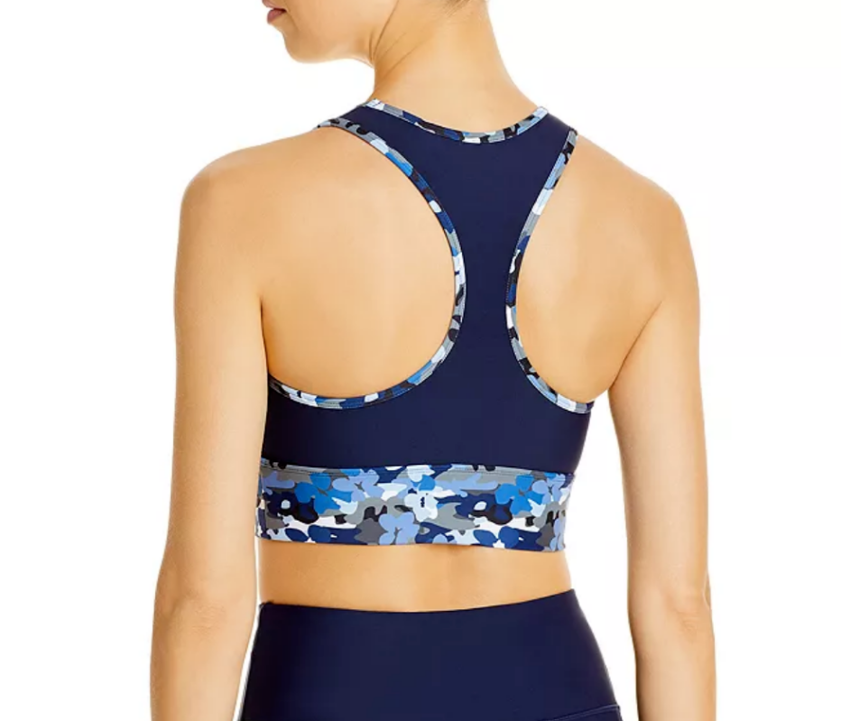 AQUA Athletic Printed Binding Sports Bra