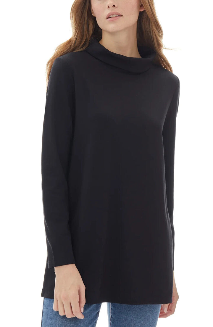 Jones New York Long Sleeve Funnel Neck Tunic Top