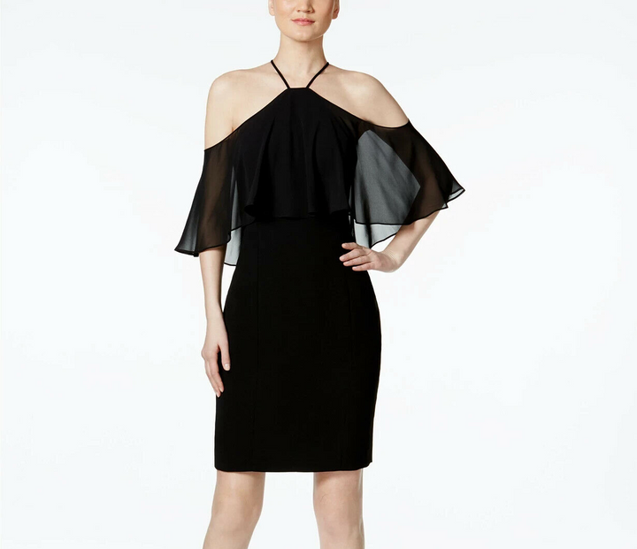 Calvin Klein Cold-Shoulder Sheath Dress