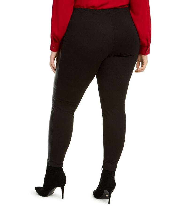 Bar III Trendy Plus Size Faux-Leather Skinny Pants