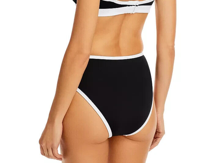 AQUA Swim Button Parte inferior de bikini de cintura alta MSRP $ 58 Talla M # U10 303 NUEVO