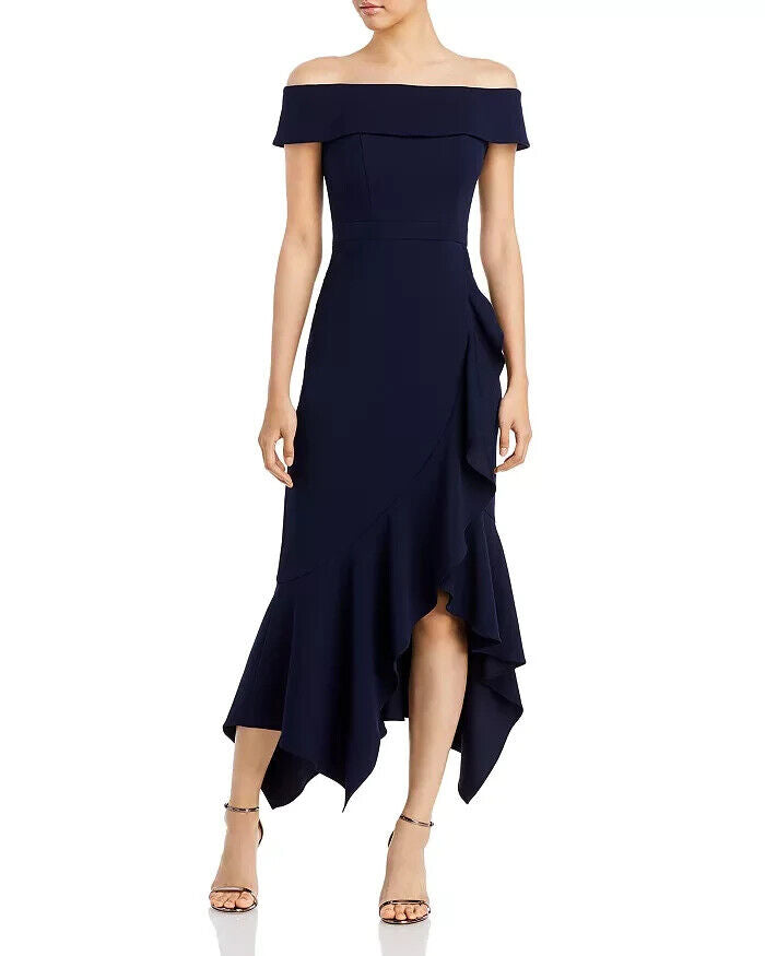 AQUA Off-the-Shoulder Midi Dress MSRP $258 Size 0 # 10A 1846 NEW