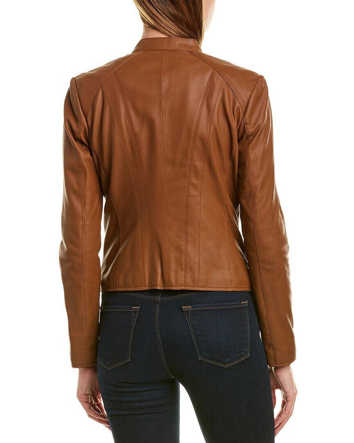 Marc New York Leather Moto Jacket MSRP $450 Tamaño XL # 4B 405 NUEVO