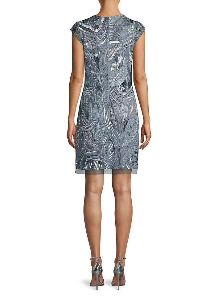 Aidan Mattox Beaded Sheath Dress