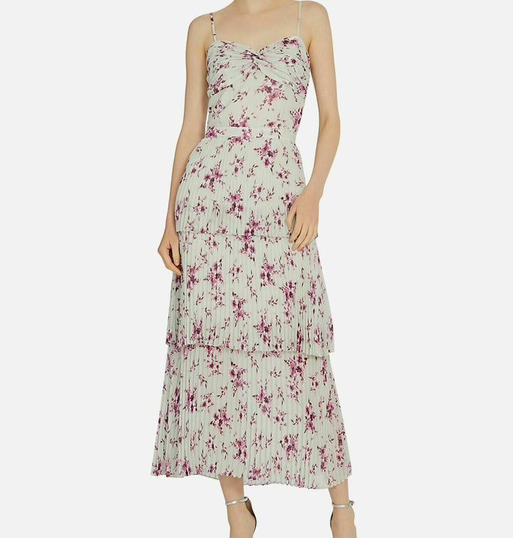 ML Monique Lhuillier Printed Maxi Dress