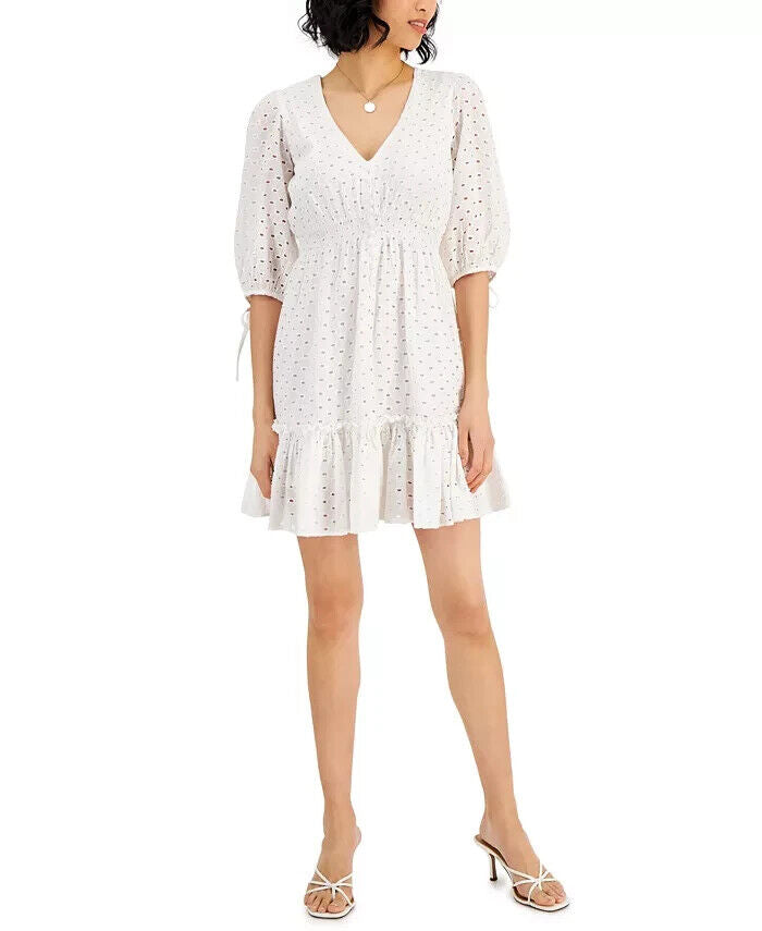 Taylor Petite Cotton Eyelet A-Line Dress MSRP $129 Size 8P # 1B 1484 NEW