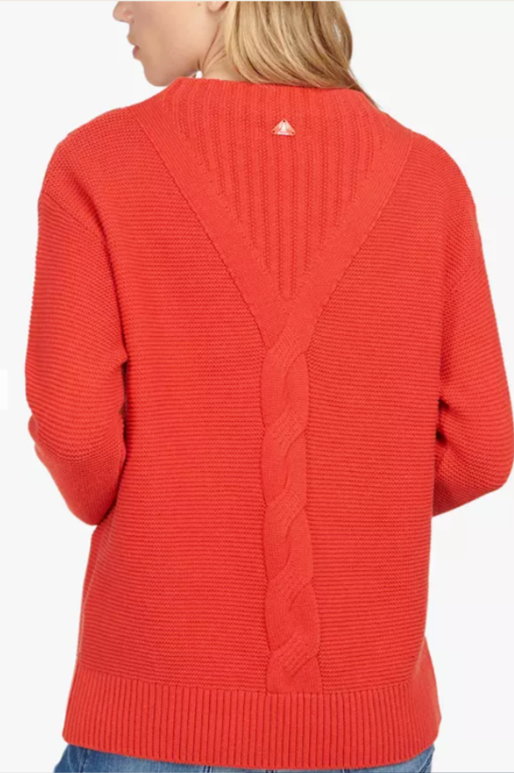 Suéter de punto de algodón Barbour Foxton MSRP $ 120 Tamaño 4 # 4B 424 NUEVO