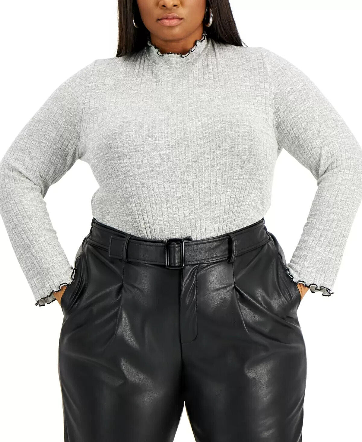 Rebellious One Plus Size Hacci Turtleneck Sweater MSRP $39 Size 2X # 4B 426 NEW