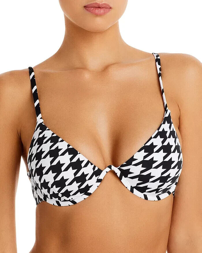 AQUA Swim Fall Voyage Underwire Triangle Bikini Top $48 Size S # U5 417 NEW 