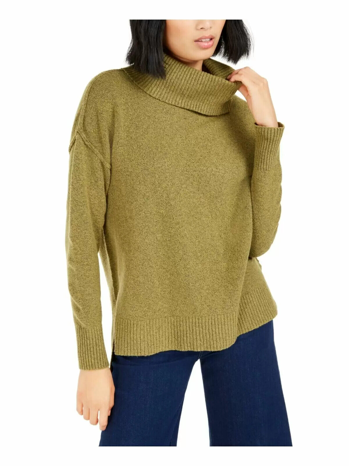 Bar III Becca Tilley x Turtleneck High-Low Sweater $69.50 Size XS # 5A 1696 NEW