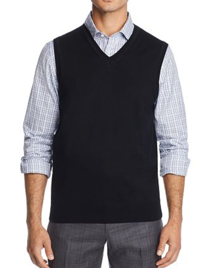 The Men Store V-Neck Merino Wool Vest MSRP $78 Size XL # 5D 2065 NEW 