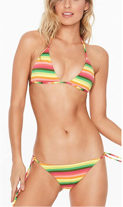 L Space Itty Reversible Striped Swim Set MSRP $167 Size M # U4 343/M NEW