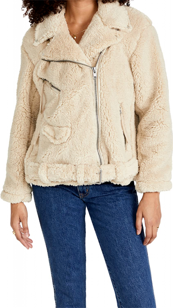 Free People So Cozy Slouchy Moto Jacket MSRP $168 Size L # 18A 139 NEW 