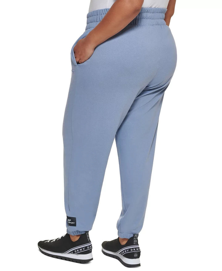 DKNY Sport Plus Size Embossed-Logo Jogger Pants