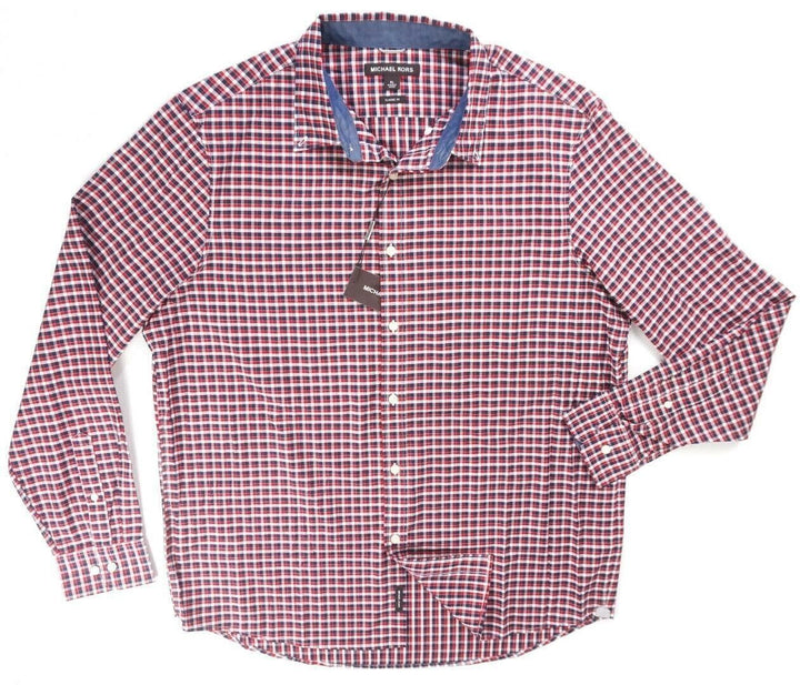 Michael Kors Jad Check Long Sleeve Button-Down