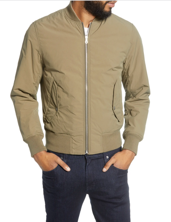 Rag & Bone Manston Slim Fit Reversible Bomber Jacket