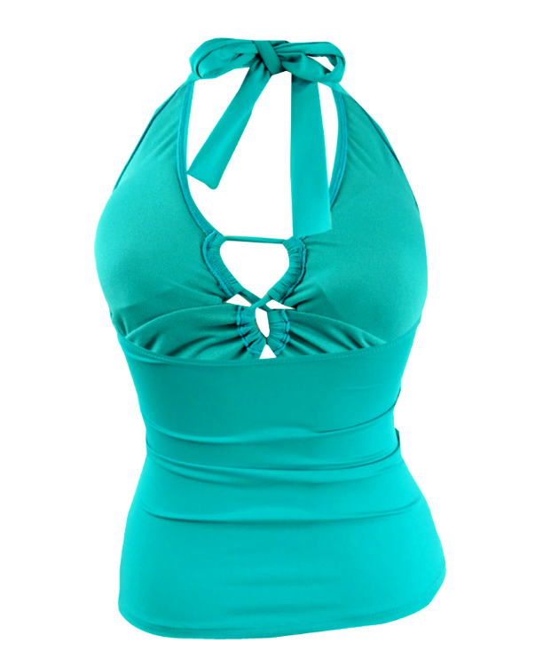 Lauren Ralph Lauren Beach Look Halter Tankini Top $88 Tamaño 6 # 30B 161 NUEVO