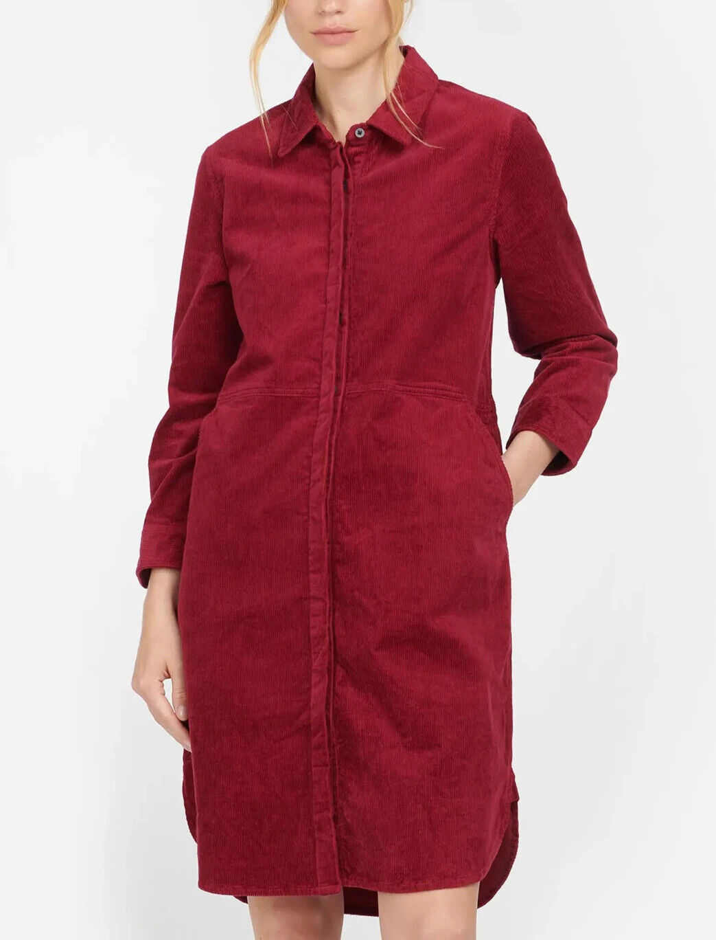 BARBOUR Hauxley Cotton Corduroy Shirtdress MSRP $160 Size 8 # 20A 656 NEW