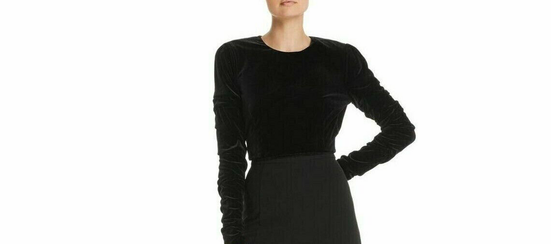 Black Halo Adela Velvet Top Size 6 # 6C 1889 NEW