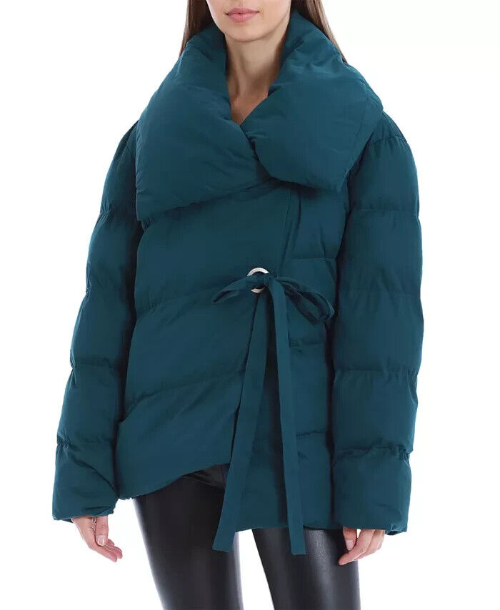 Avec Les Filles Wrap Puffer Coat MSRP $190 Size XS # 20B 594 NEW