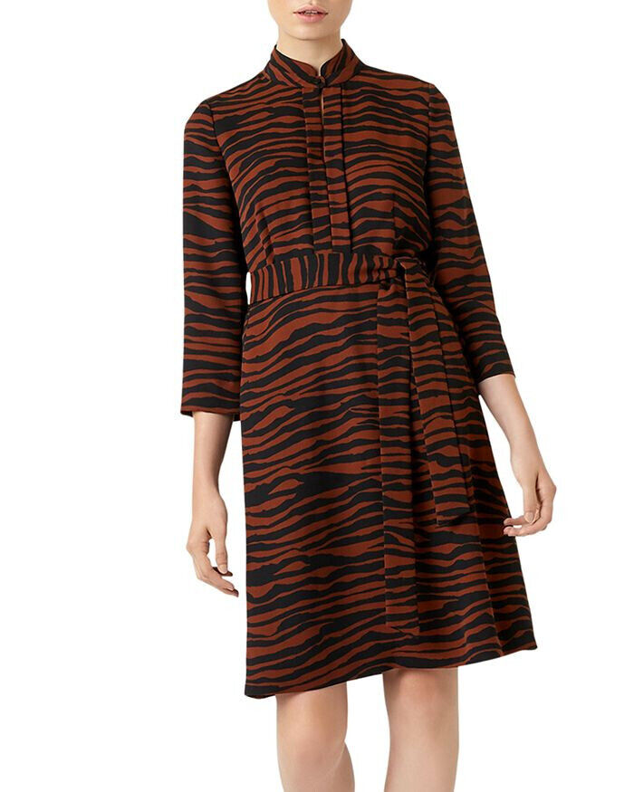 HOBBS LONDON Lois Zebra Print Dress MSRP $325 Size 14 # 14A 1086 NEW