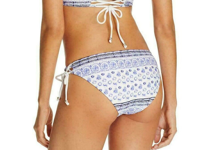 Shoshanna Batik Print Side Laced Bikini Bottomc