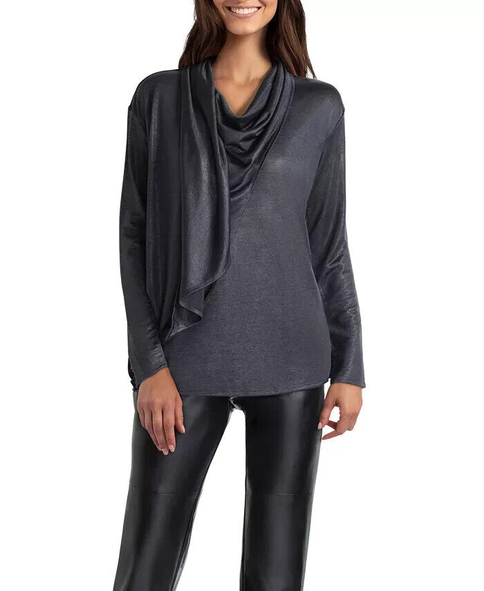 H Halston Draped Wrap Top MSRP $68 Size L # 10A 2063 NEW